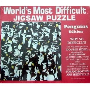 Double sided jog saw puzzle, sealed